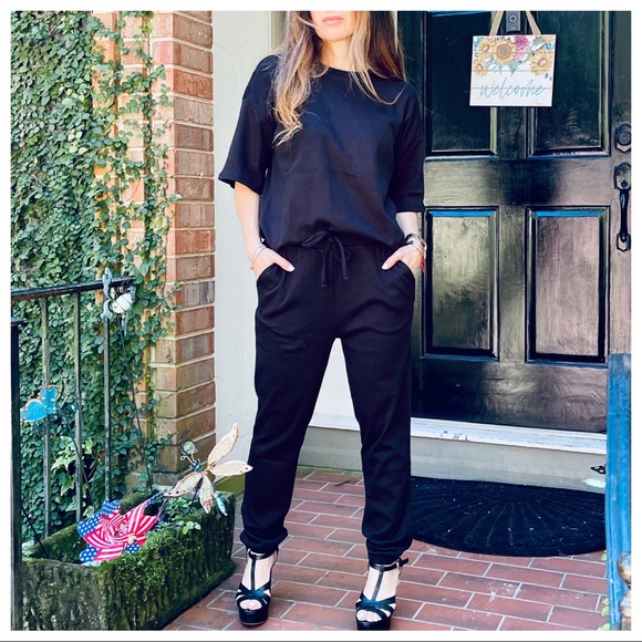 ShopEvelynne Pants - Short Sleeves Lounge Fabulous Jogger set